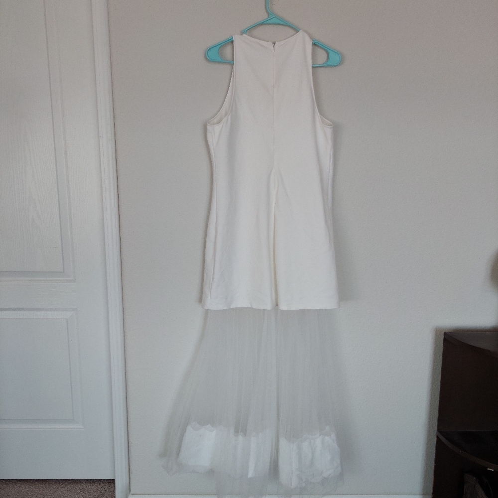Anthropologie Ivory Maxi Tulle Gown - Picture 6 of 13